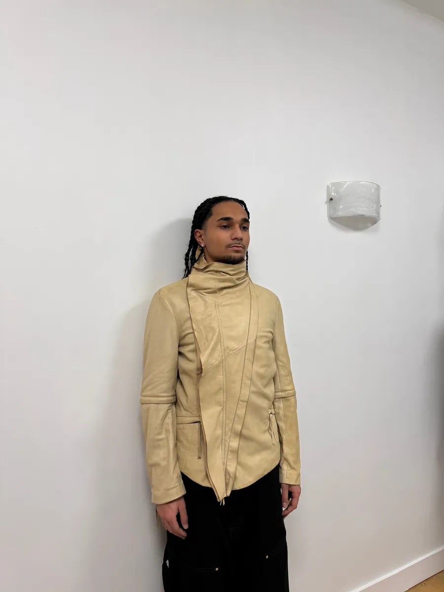 SS2011 Emporio Armani Jedi Biker Leather Jacket FyFLNLz 3