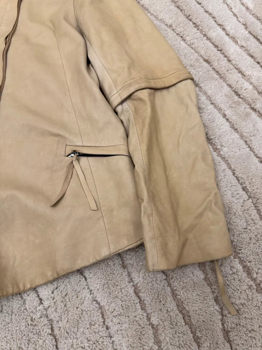 SS2011 Emporio Armani Jedi Biker Leather Jacket FyFLNLz 5