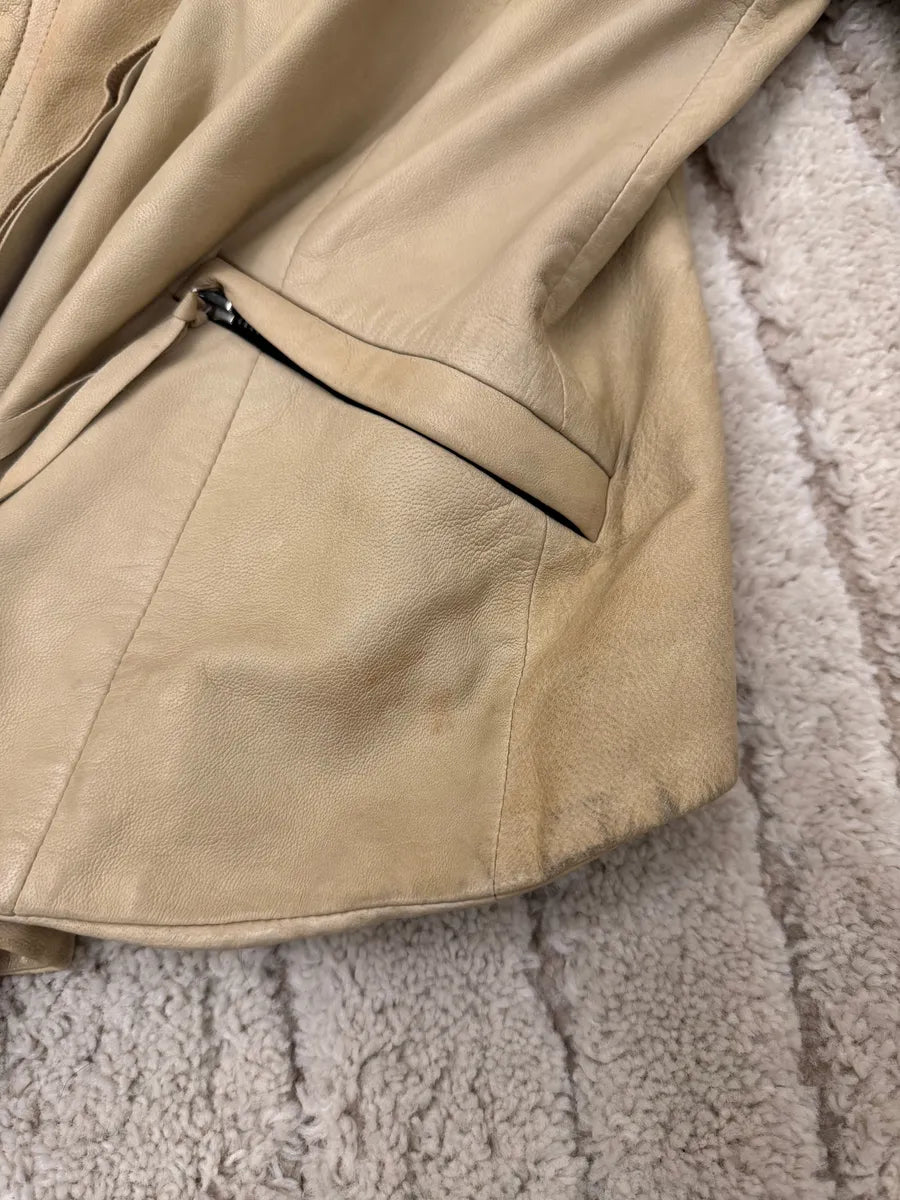 SS2011 Emporio Armani Jedi Biker Leather Jacket FyFLNLz 6