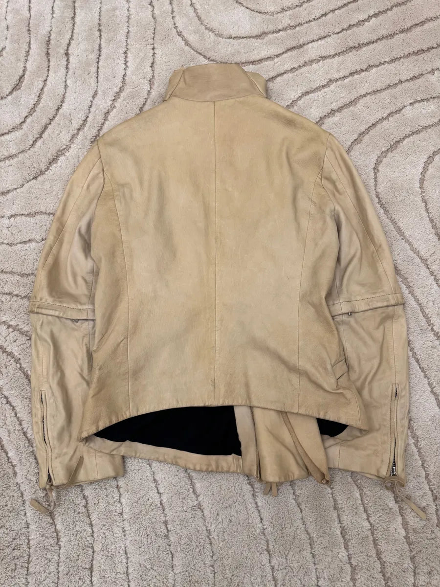 SS2011 Emporio Armani Jedi Biker Leather Jacket FyFLNLz 8