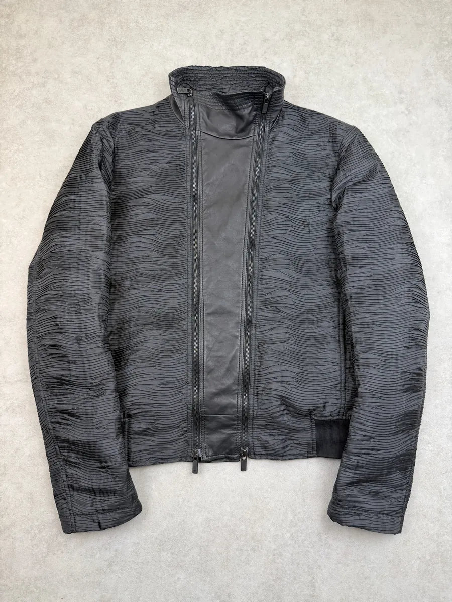 SS2011 Emporio Armani Plissed Asymmetrical Ninja Jacket JYAAYZJ 0