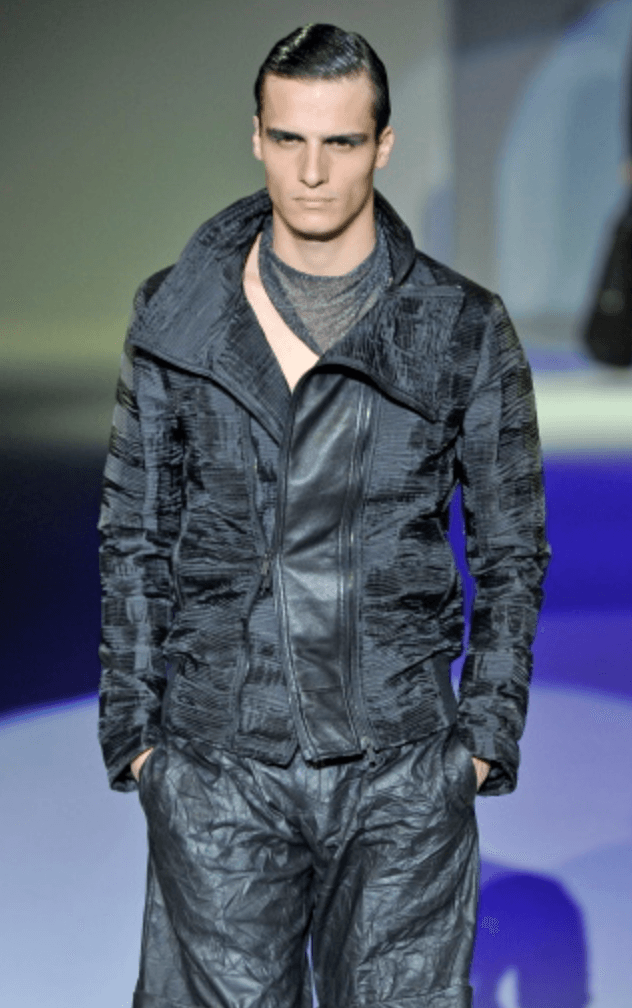 SS2011 Emporio Armani Plissed Asymmetrical Ninja Jacket JYAAYZJ 1