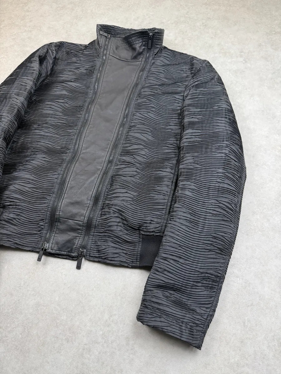 SS2011 Emporio Armani Plissed Asymmetrical Ninja Jacket JYAAYZJ 10