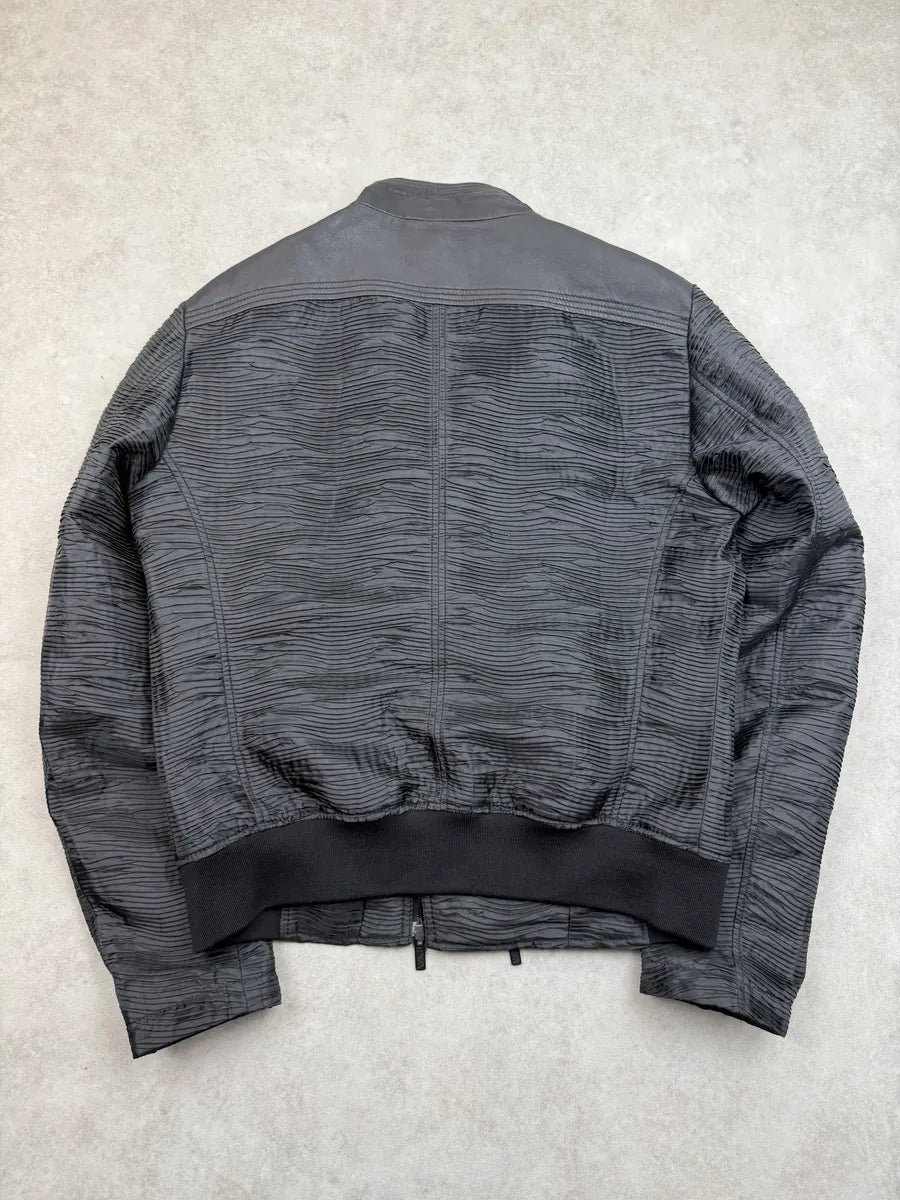 SS2011 Emporio Armani Plissed Asymmetrical Ninja Jacket JYAAYZJ 2