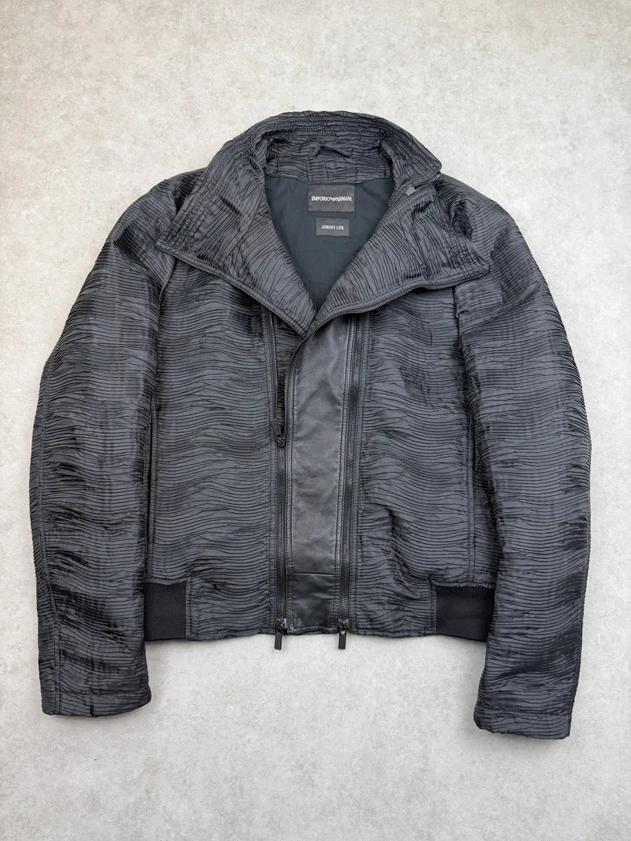 SS2011 Emporio Armani Plissed Asymmetrical Ninja Jacket JYAAYZJ 3