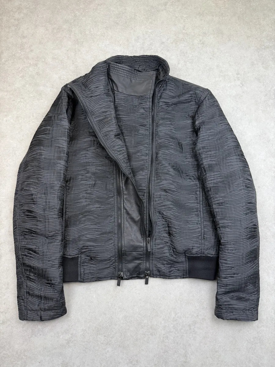 SS2011 Emporio Armani Plissed Asymmetrical Ninja Jacket JYAAYZJ 7