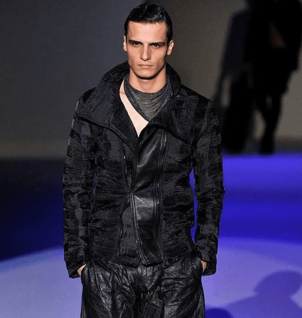 SS2011 Emporio Armani Plissed Hybrid 2-Zip Jacket vAWXXNa 0