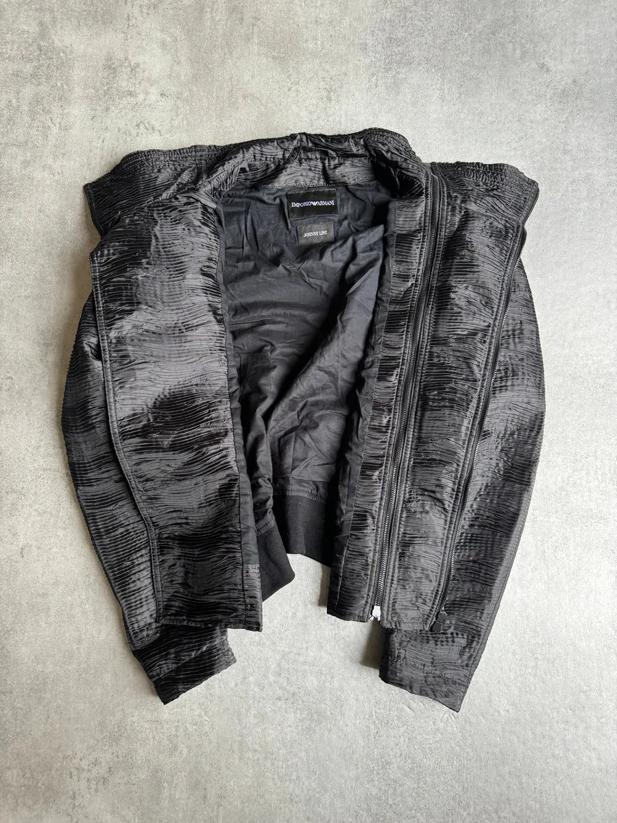 SS2011 Emporio Armani Plissed Hybrid 2-Zip Jacket vAWXXNa 10