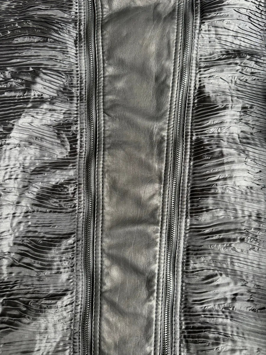 SS2011 Emporio Armani Plissed Hybrid 2-Zip Jacket vAWXXNa 11