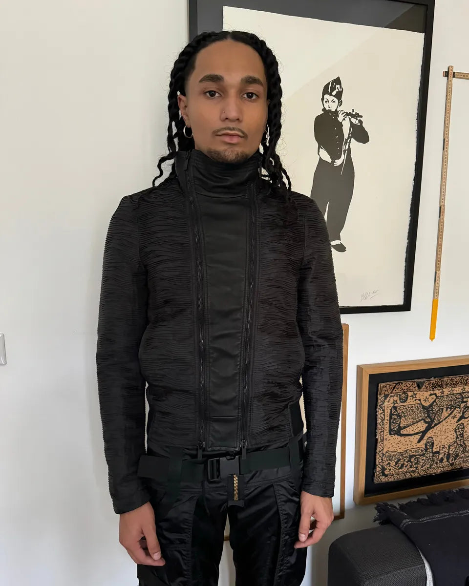 SS2011 Emporio Armani Plissed Hybrid 2-Zip Jacket vAWXXNa 2