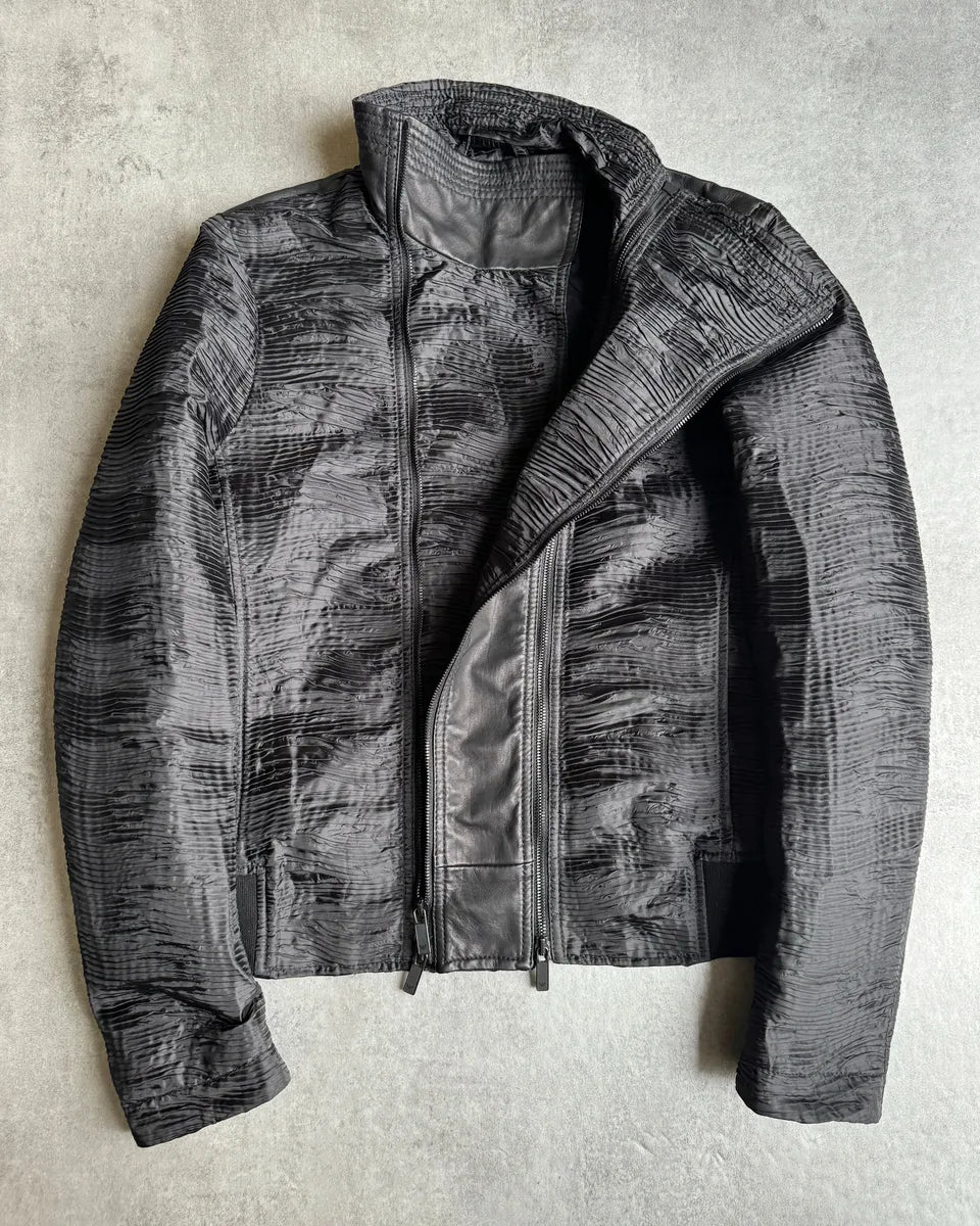 SS2011 Emporio Armani Plissed Hybrid 2-Zip Jacket vAWXXNa 6