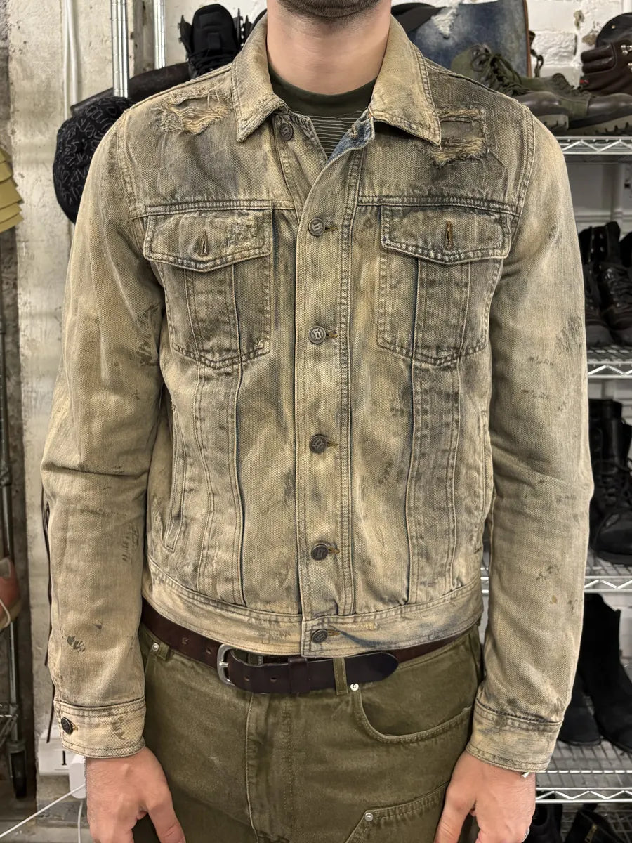 SS2011 Galliano Dirty Distressed Denim Jacket YlxpiVu 1