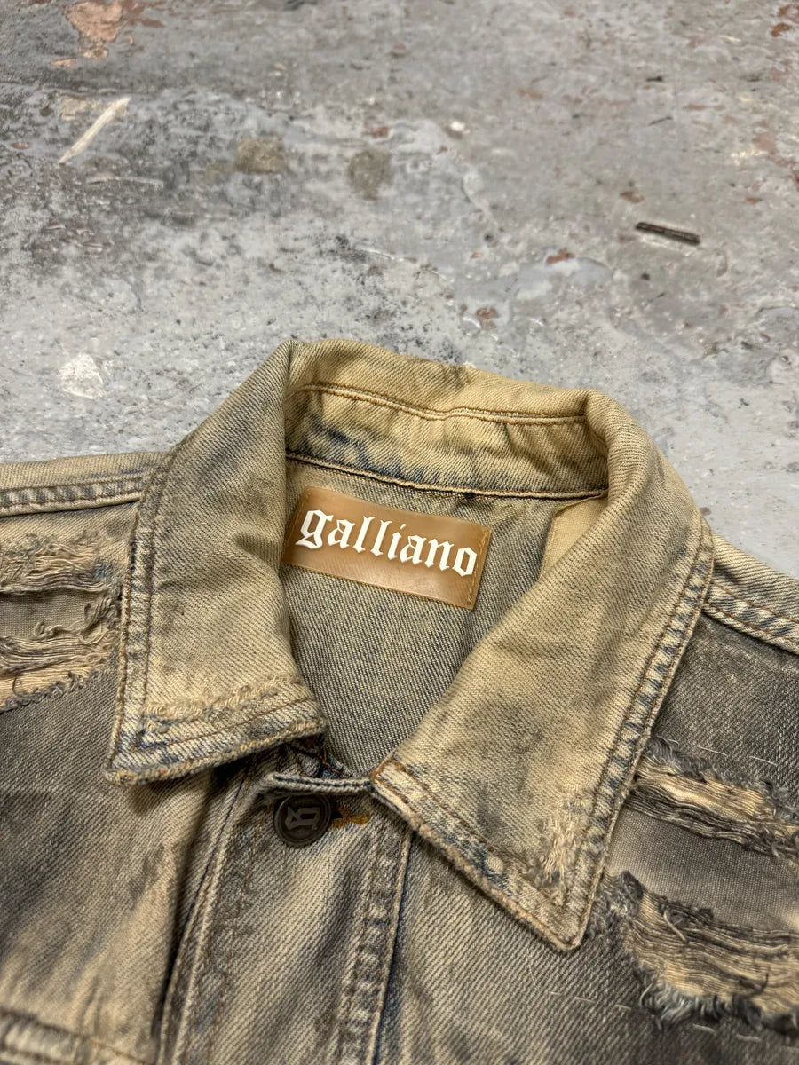 SS2011 Galliano Dirty Distressed Denim Jacket YlxpiVu 10