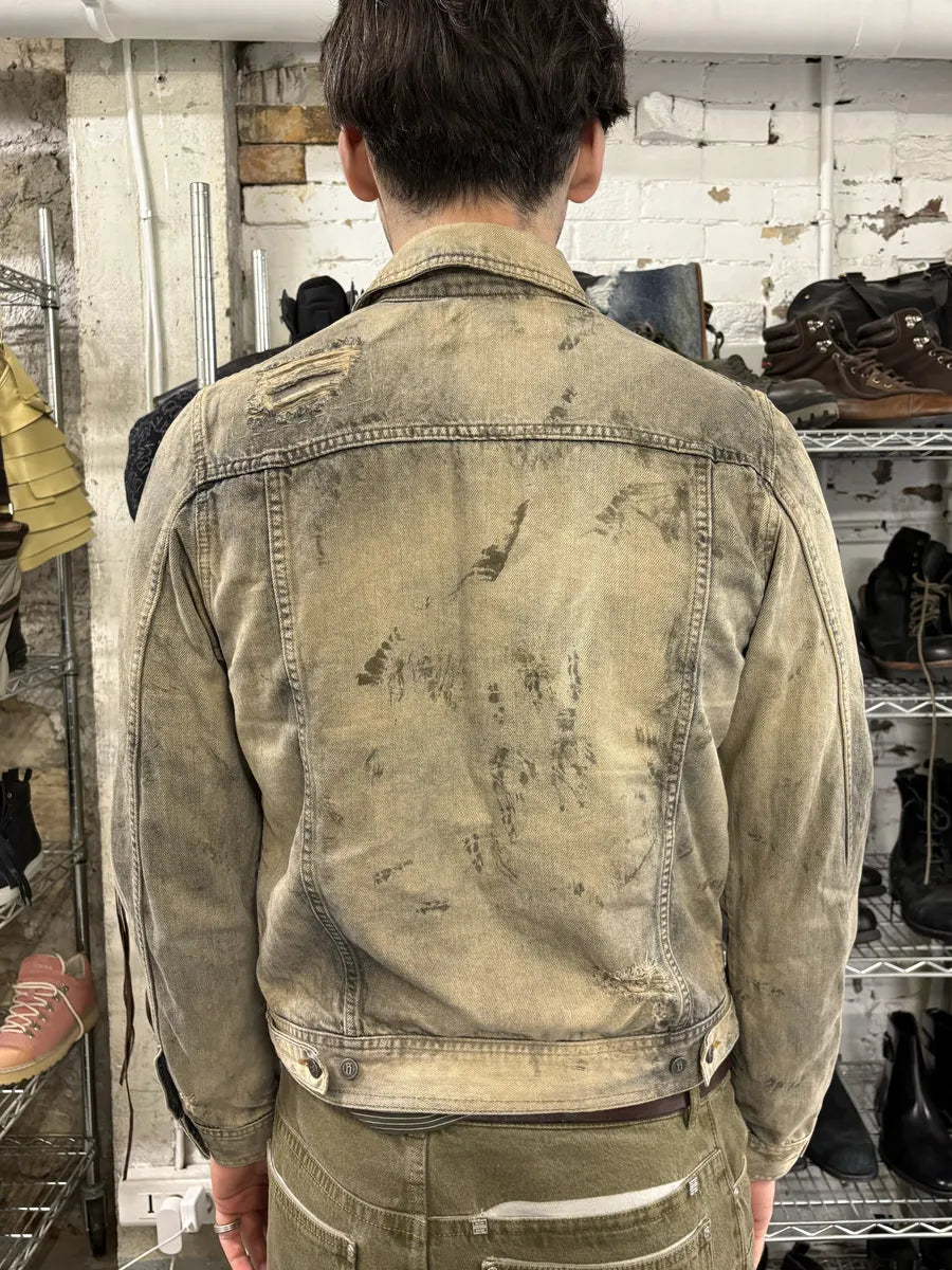 SS2011 Galliano Dirty Distressed Denim Jacket YlxpiVu 2