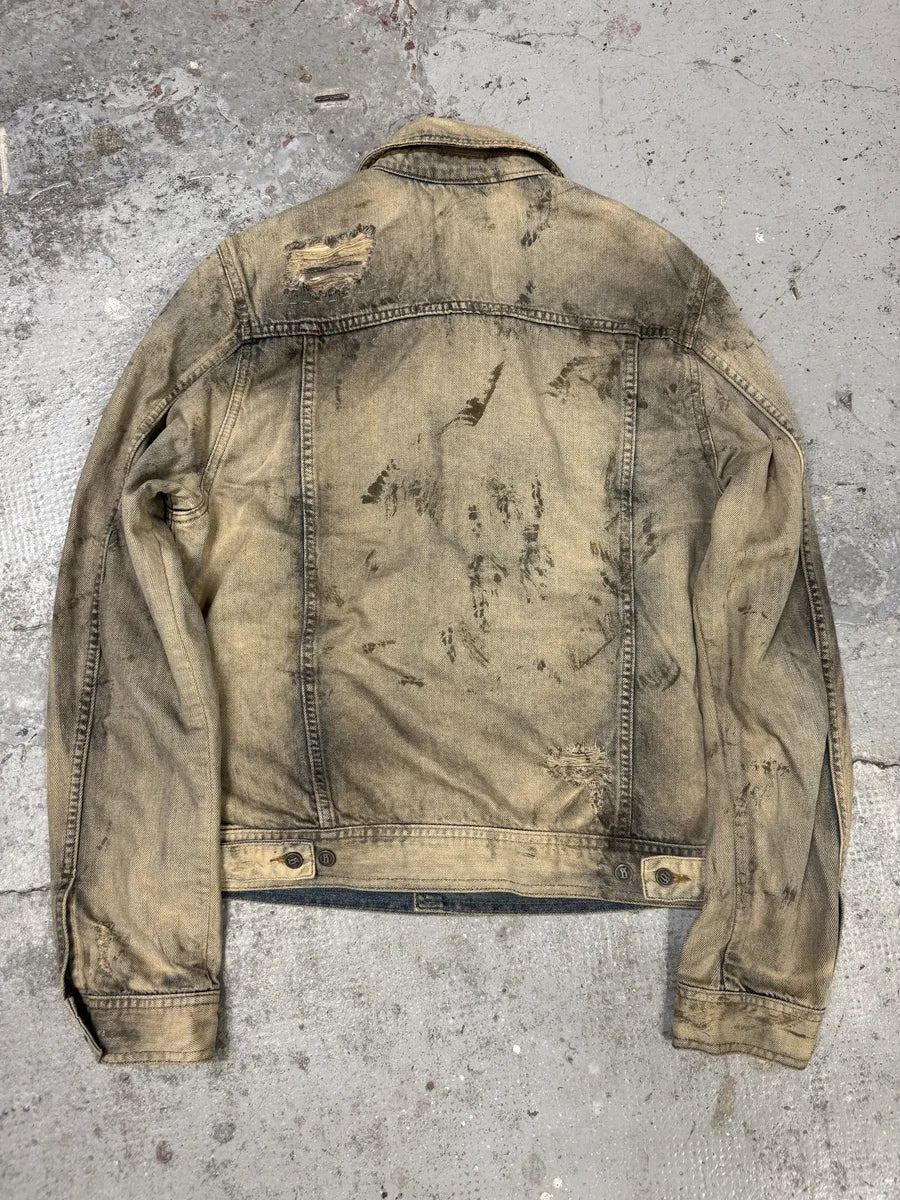 SS2011 Galliano Dirty Distressed Denim Jacket YlxpiVu 6