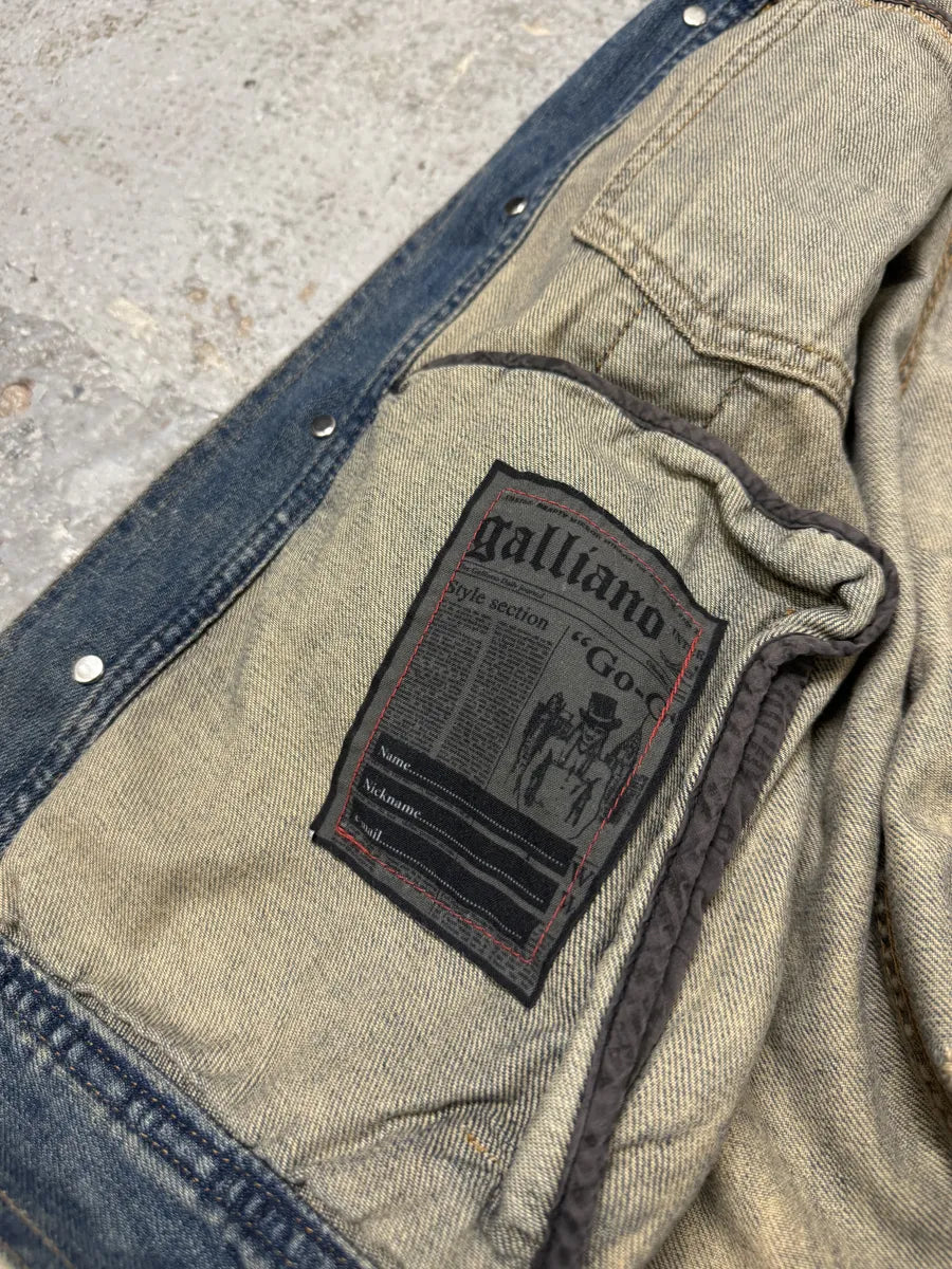 SS2011 Galliano Dirty Distressed Denim Jacket YlxpiVu 8