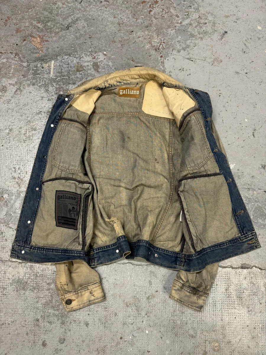 SS2011 Galliano Dirty Distressed Denim Jacket YlxpiVu 9