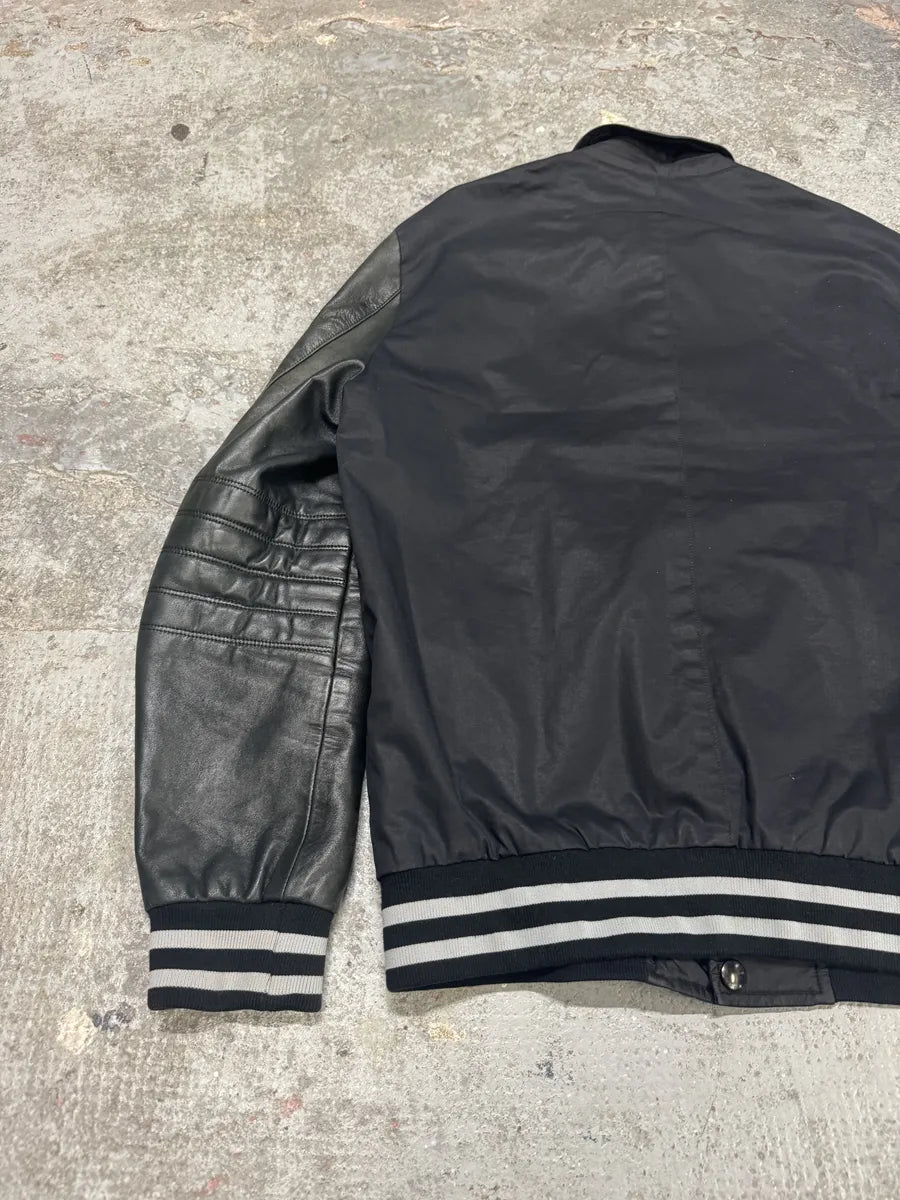 SS2011 Givenchy Black Hybrid Nylon Leather Buttoned Jacket jteMFKB 5