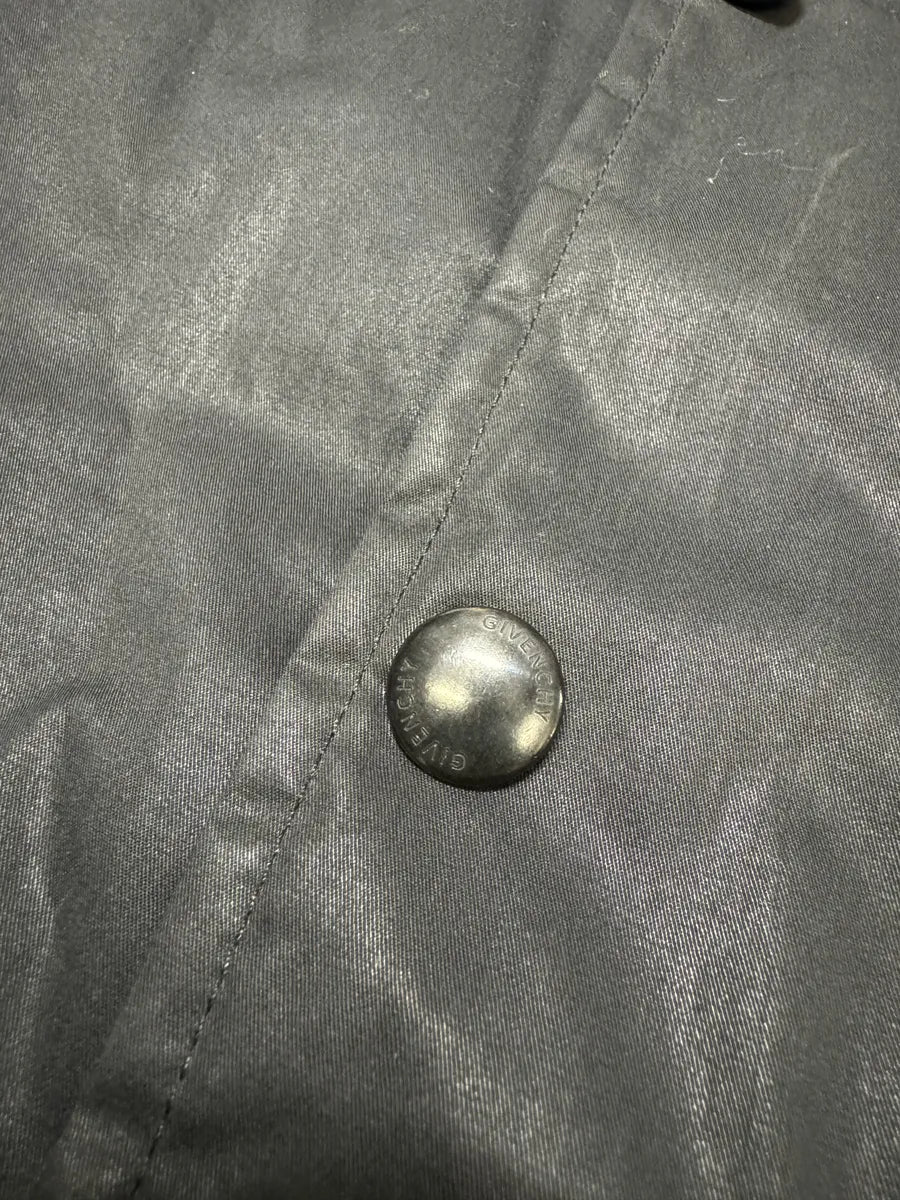 SS2011 Givenchy Black Hybrid Nylon Leather Buttoned Jacket jteMFKB 6