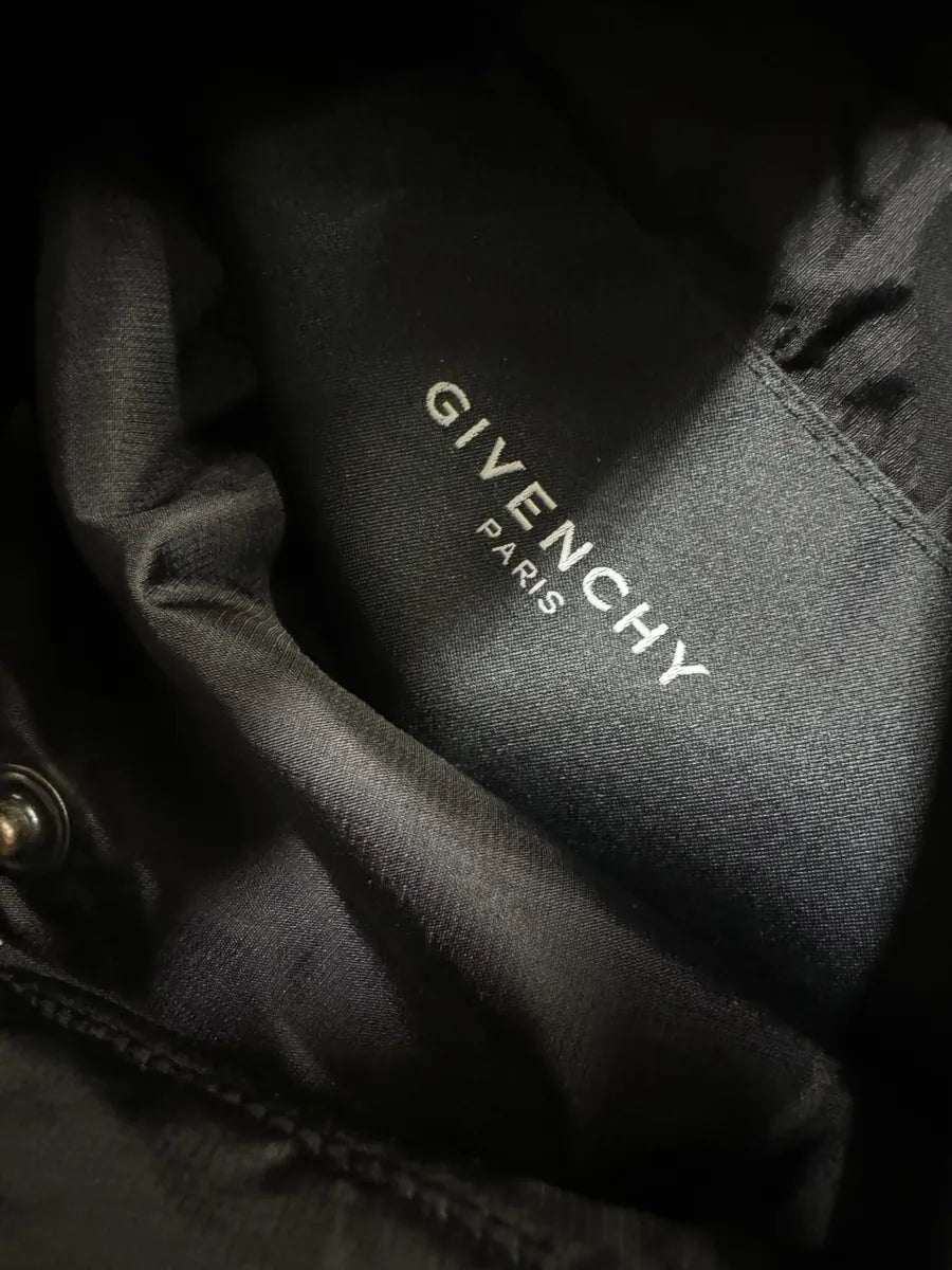 SS2011 Givenchy Black Hybrid Nylon Leather Buttoned Jacket jteMFKB 9