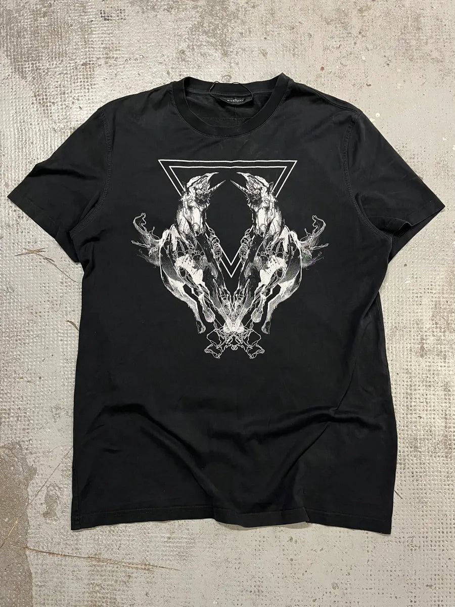 SS2011 Givenchy Black Monster Triangle T-Shirt by Riccardo Tisci IeWMefw 3