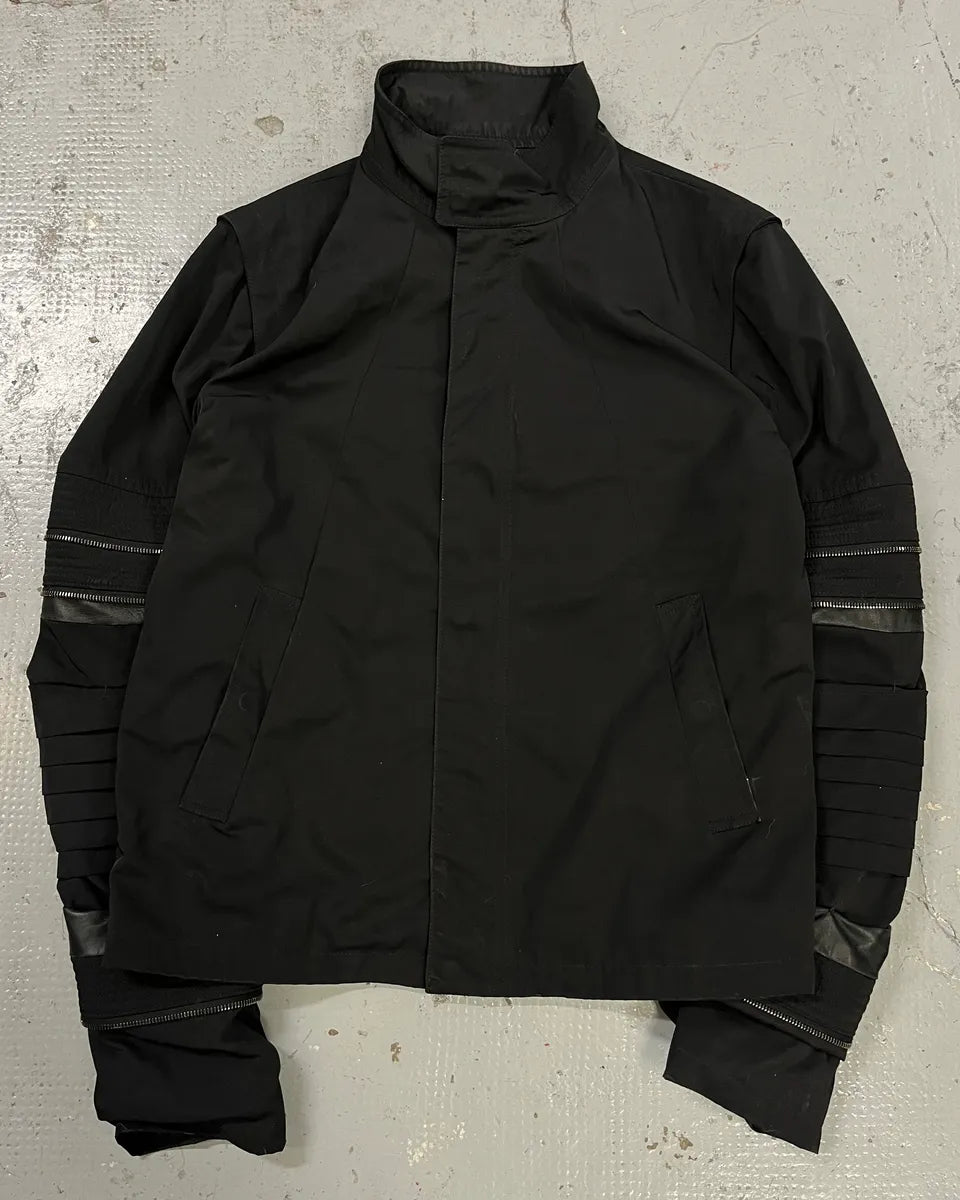 SS2011 Givenchy Black Nylon Moto Zip Sleeve Bomber Jacket by Riccardo Tisci pSygYvN 3