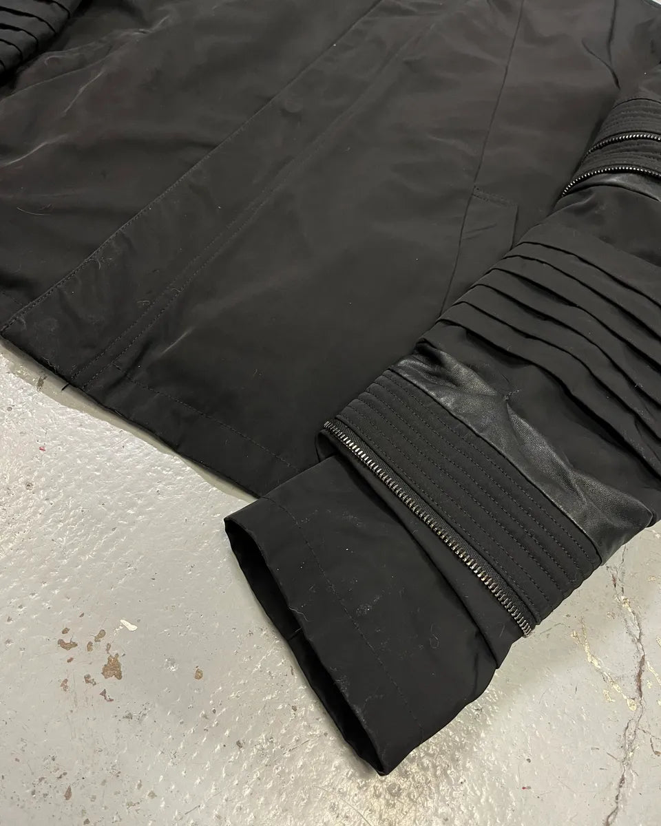 SS2011 Givenchy Black Nylon Moto Zip Sleeve Bomber Jacket by Riccardo Tisci pSygYvN 5