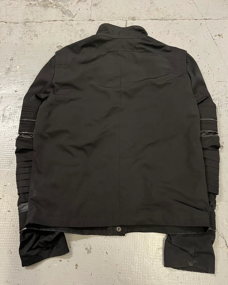 SS2011 Givenchy Black Nylon Moto Zip Sleeve Bomber Jacket by Riccardo Tisci pSygYvN 6