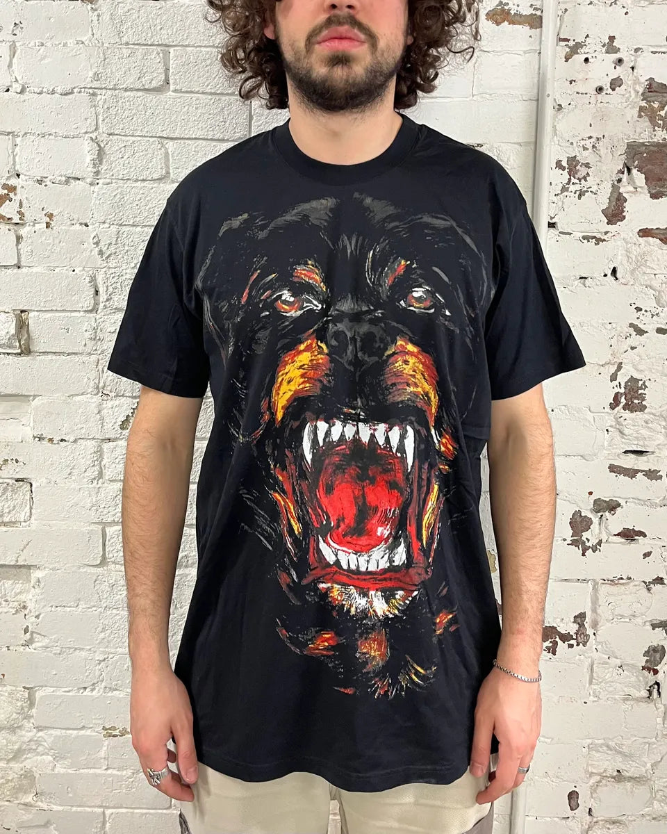 SS2011 Givenchy Black Rottweiler Dog T-Shirt by Riccardo Tisci iuPnCuH 1