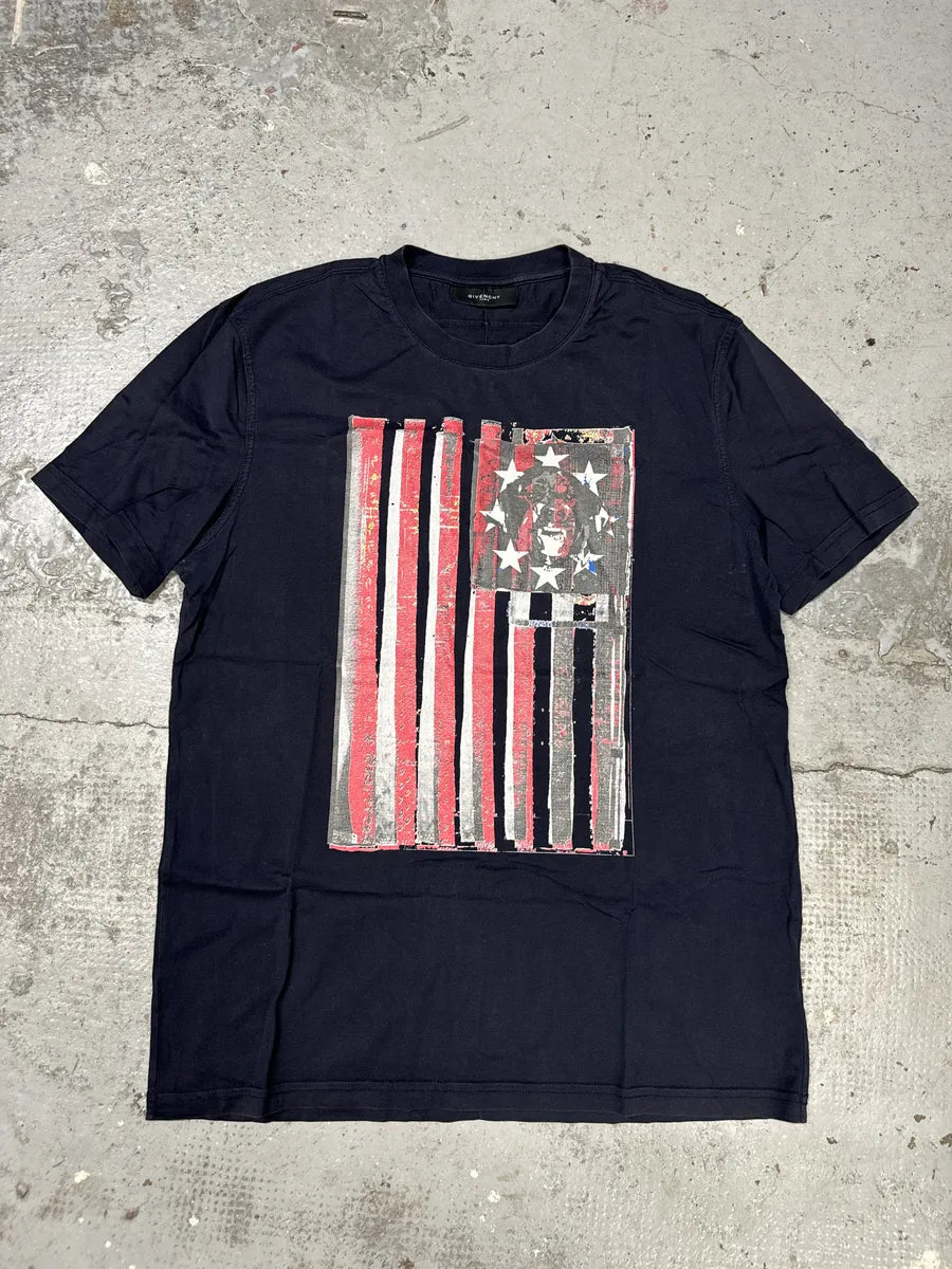 SS2011 Givenchy USA Flag Black T-Shirt by Riccardo Tisci kFMNdCZ 0