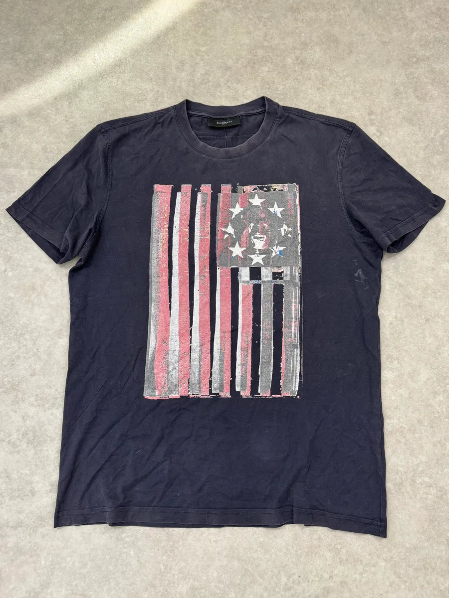 SS2011 Givenchy USA Flag Navy T-Shirt by Riccardo Tisci  MeuhRDc 3
