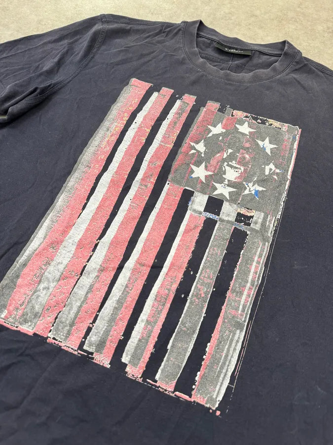 SS2011 Givenchy USA Flag Navy T-Shirt by Riccardo Tisci  MeuhRDc 6