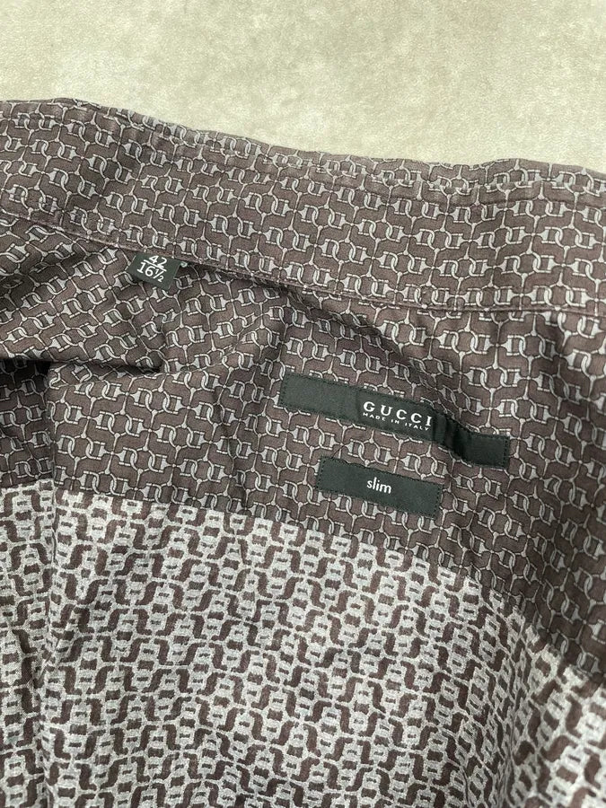SS2011 Gucci Brown Chain Link Shirt by Frida Giannini yyyzQvQ 10