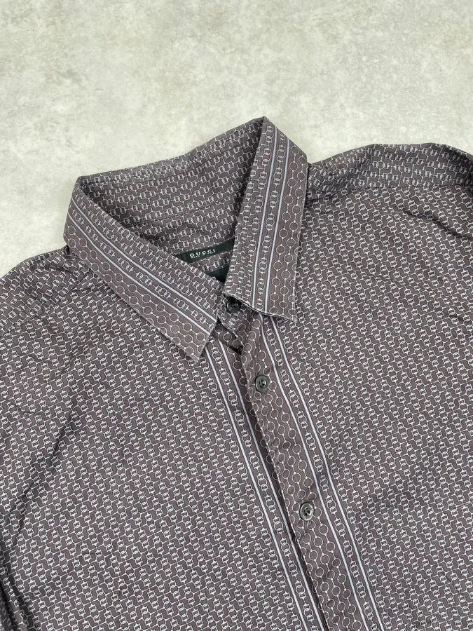 SS2011 Gucci Brown Chain Link Shirt by Frida Giannini yyyzQvQ 5