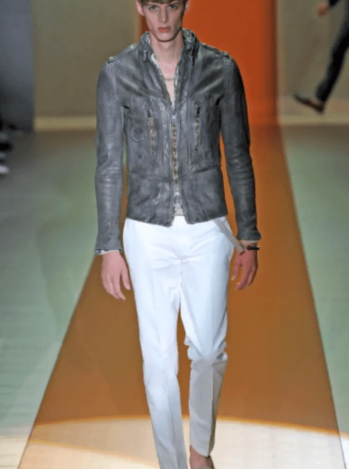 SS2011 Gucci Brown Embroidered Back Leather Jacket by Frida Giannini vKBgibM 1