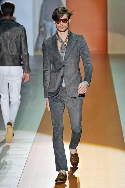 SS2011 Gucci Brown Leather Tribal Fantasy Back Jacket by Frida Giannini xjldWdj 2