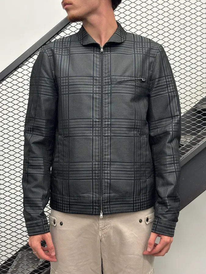 SS2011 Gucci Grey Wool Houndstooth Quilted Bomber by Frida Giannini RZcRLfy 1