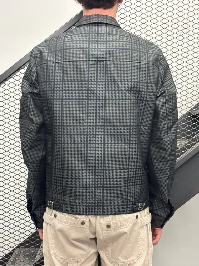 SS2011 Gucci Grey Wool Houndstooth Quilted Bomber by Frida Giannini RZcRLfy 2