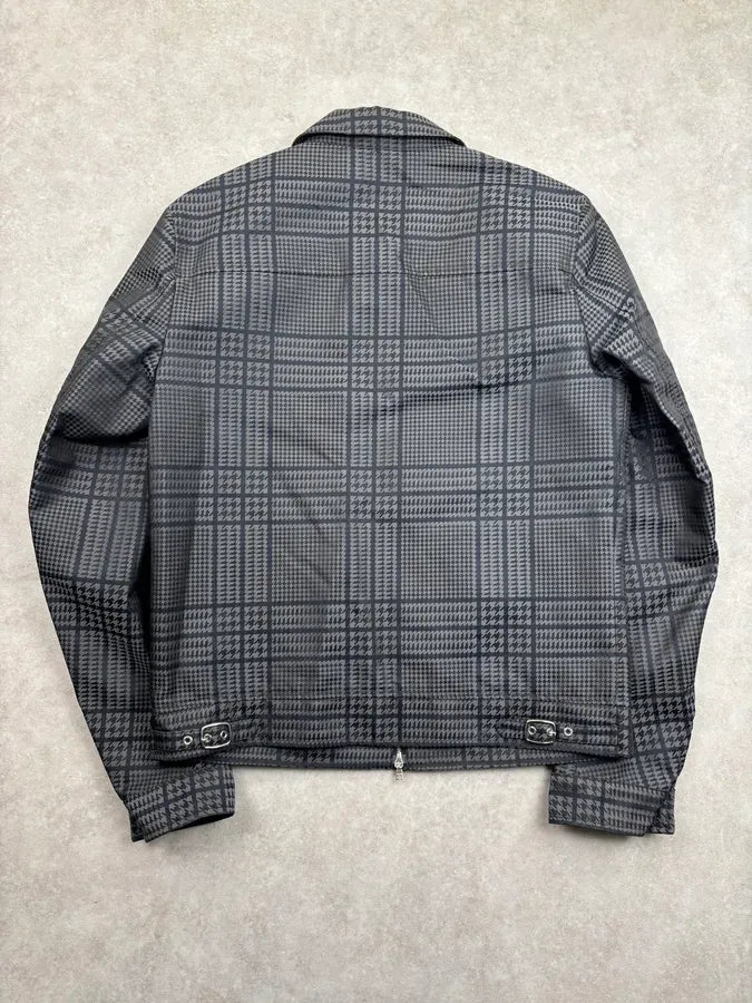 SS2011 Gucci Grey Wool Houndstooth Quilted Bomber by Frida Giannini RZcRLfy 4