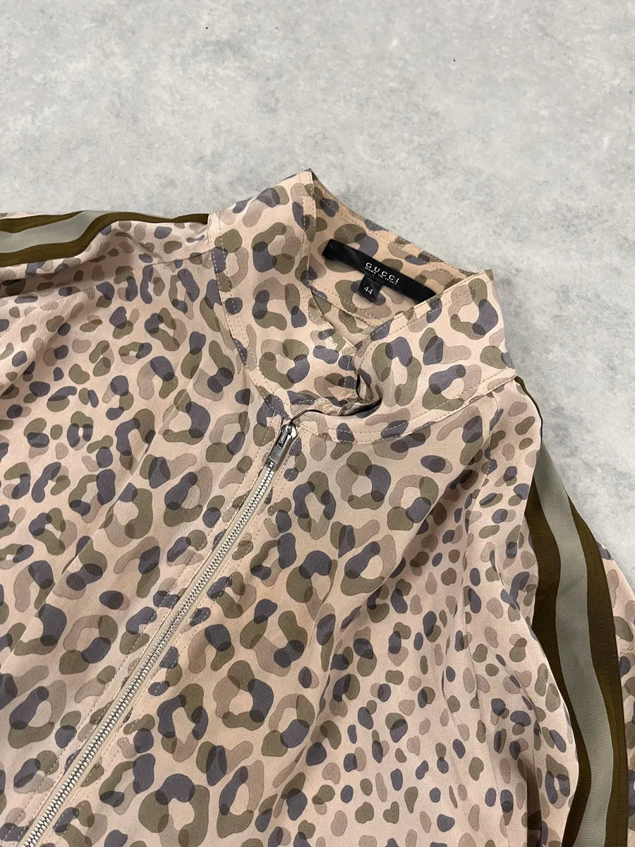 SS2011 Gucci Leopard Camo White Silk Jacket VUcBvbZ 4