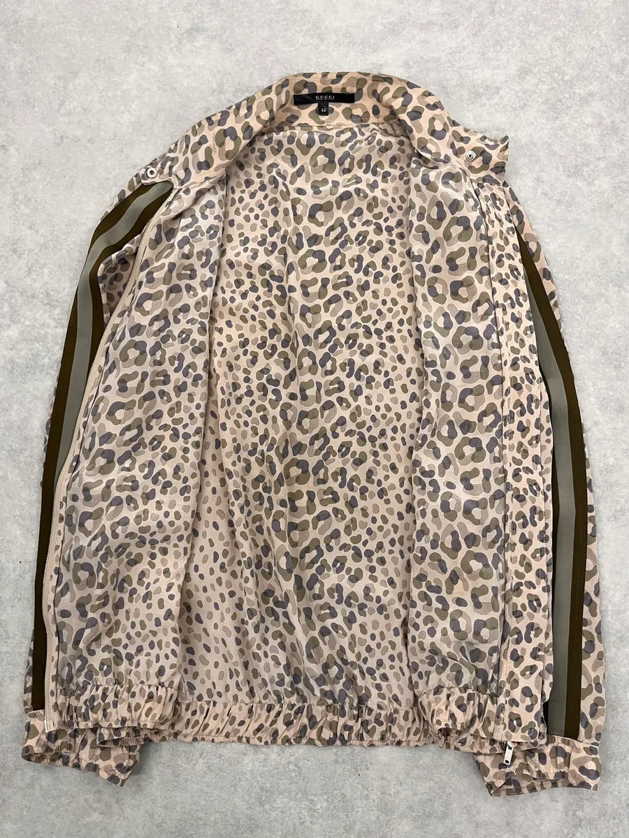 SS2011 Gucci Leopard Camo White Silk Jacket VUcBvbZ 7