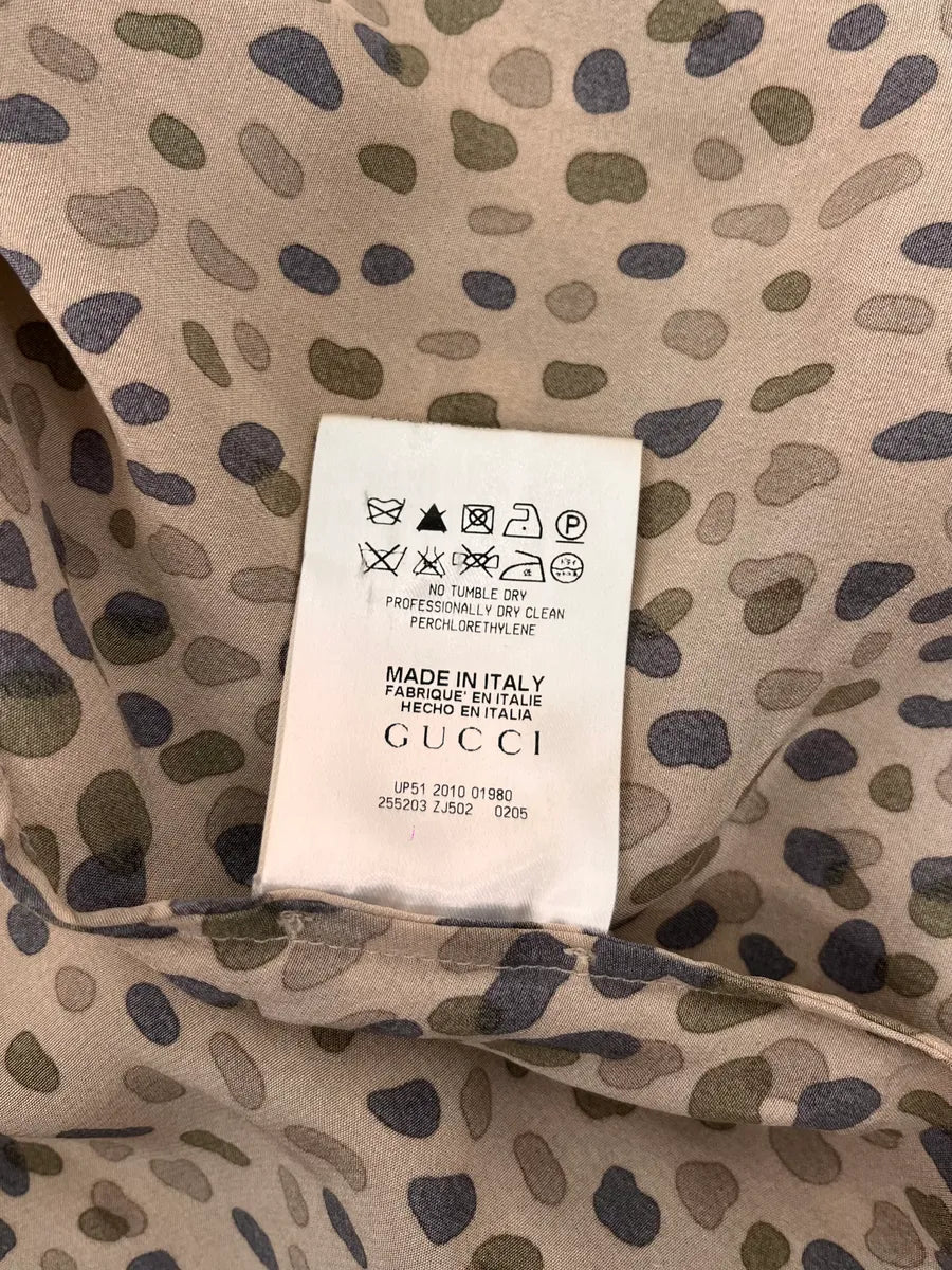SS2011 Gucci Leopard Camo White Silk Jacket VUcBvbZ 9