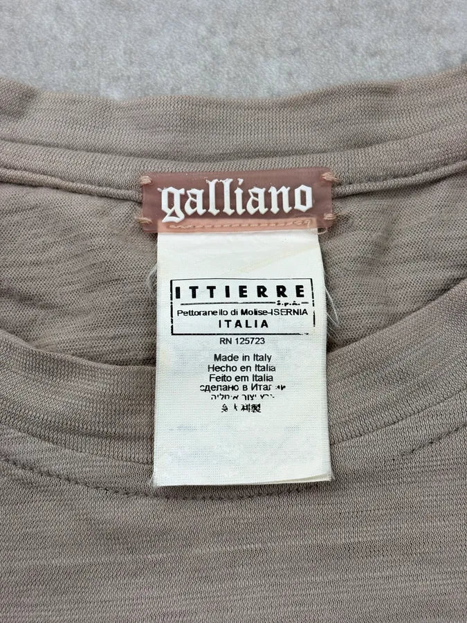 SS2011 John Galliano Beige Propaganda Tower T-Shirt fgMhEOS 7