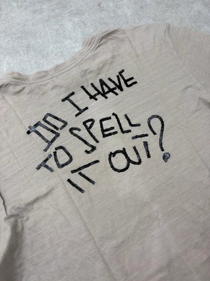 SS2011 John Galliano Beige Propaganda Tower T-Shirt fgMhEOS 6