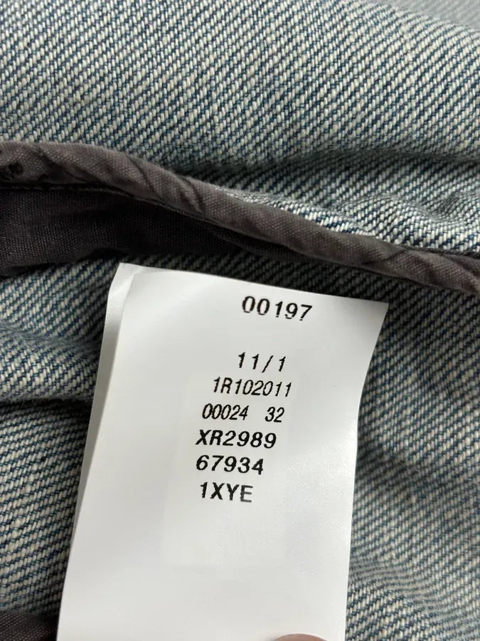 SS2011 John Galliano Blue Gazette Gothic Script Denim Jacket hcAuanE 12