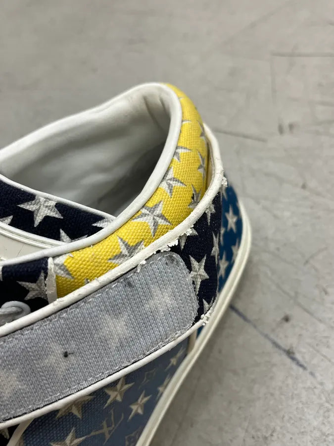 SS2011 Louis Vuitton Stars Yellow & Blue Low Sneakers rknCqzW 4