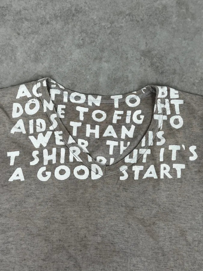 SS2011 Maison Margiela Beige Poeme V Neck T-Shirt eXendFd 6