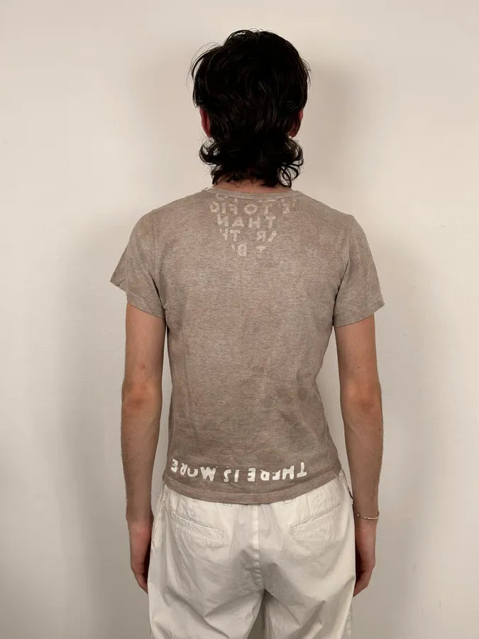 SS2011 Maison Margiela Beige Poeme V Neck T-Shirt eXendFd 2