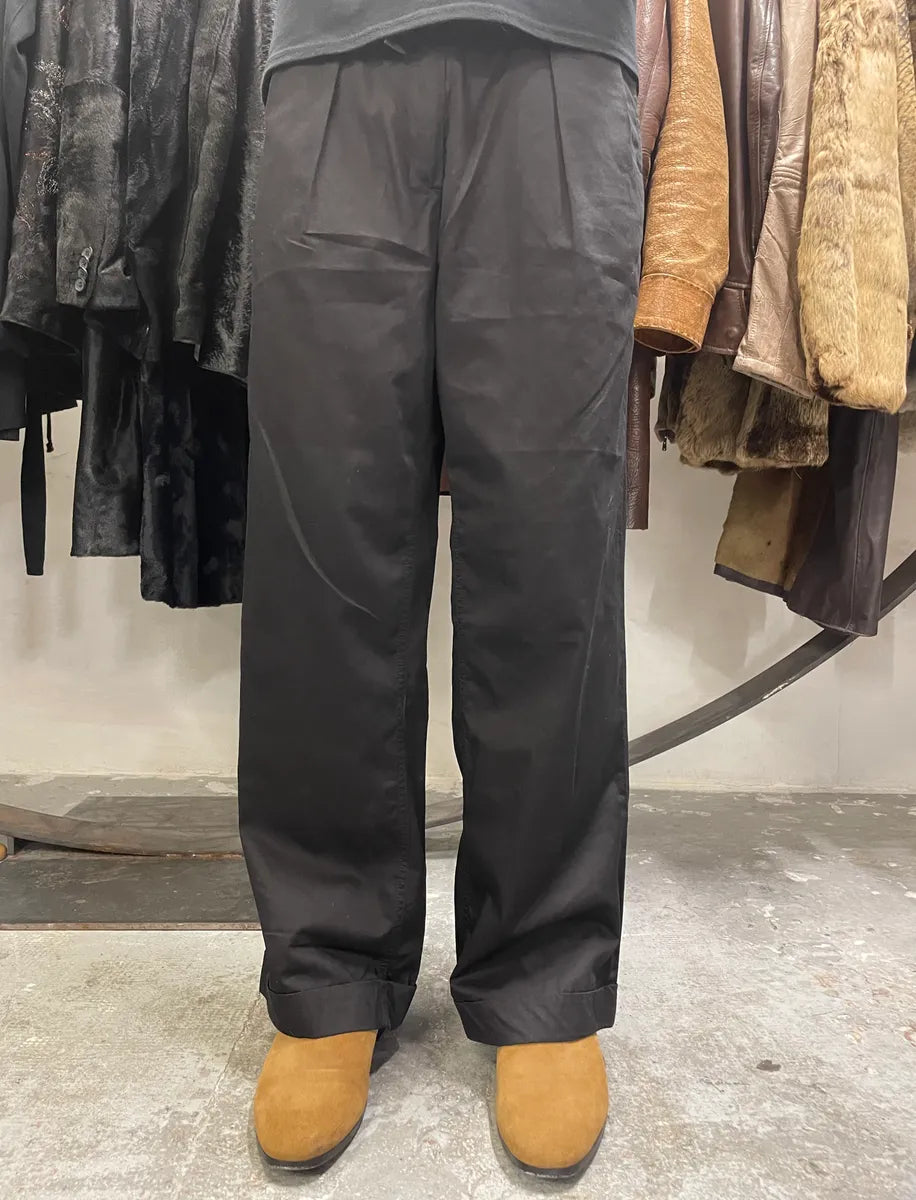 SS2011 Maison Margiela Black Large Relaxed Pants (S) nhwiWia 1