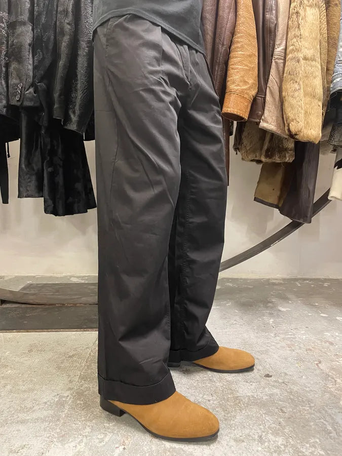 SS2011 Maison Margiela Black Large Relaxed Pants (S) nhwiWia 2